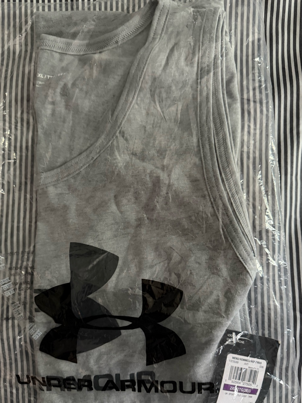 Under Armour Gray Tank Top with Black Logo